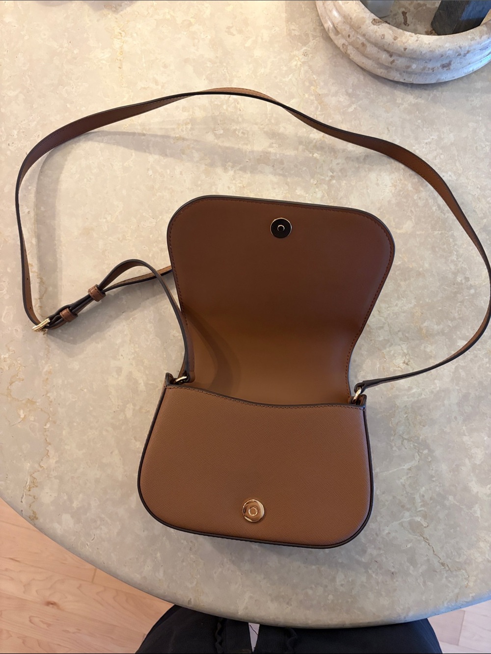 Michael Kors Brown Leather Crossbody Clutch - Picture 3 of 7